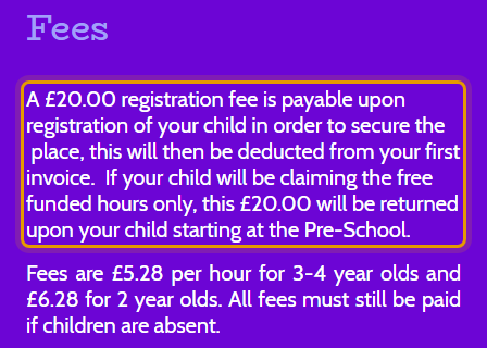 The fees as published on queniboroughpreschool.org.uk/about-us