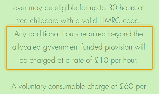 The fees as published on roegreennursery.com