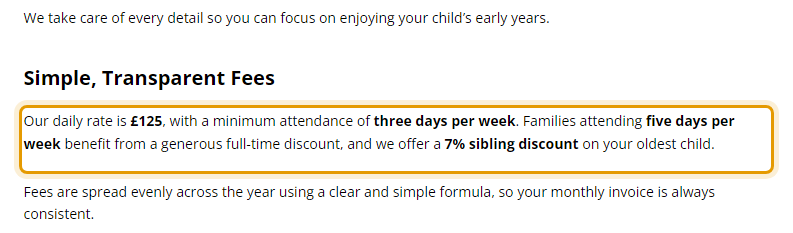 The fees as published on sapphiresnursery.com/parents/fees