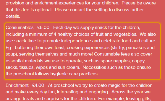 The fees as published on shepherdswellpreschool.co.uk/hours-fees