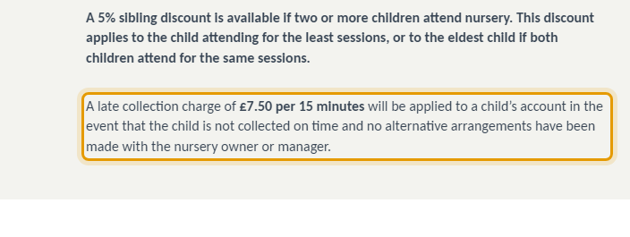 The fees as published on staidansdaynursery.co.uk/funding-and-fees