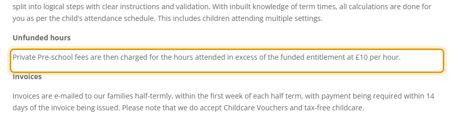 The fees as published on standrewspreschoolcaversham.org.uk/registration/fun…
