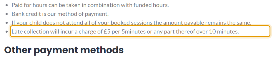 The fees as published on stanningtonvillagepreschool.co.uk/places