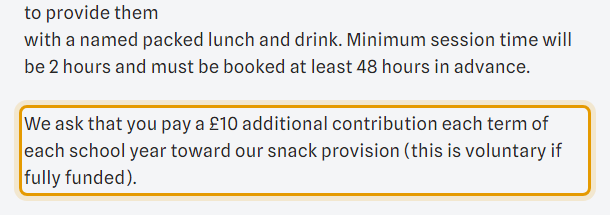 The fees as published on steppingstonescornwall.co.uk/fees-funding