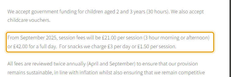 The fees as published on stgileswestbridgford.wordpress.com/our-fees