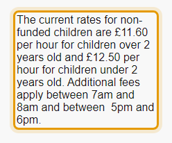 The fees as published on stickymits.com