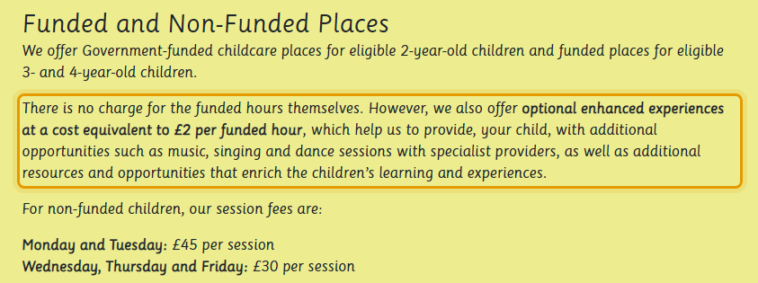 The fees as published on stnicholaspreschool.com/fees