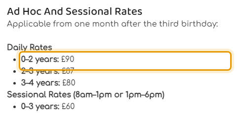 The fees as published on streathammontessori.com/fees