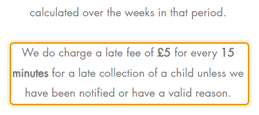 The fees as published on swanmorepreschool.org.uk/fees
