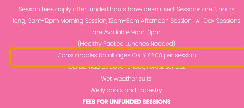 The fees as published on thepreschoolplaystation.com/about-the-pre-school