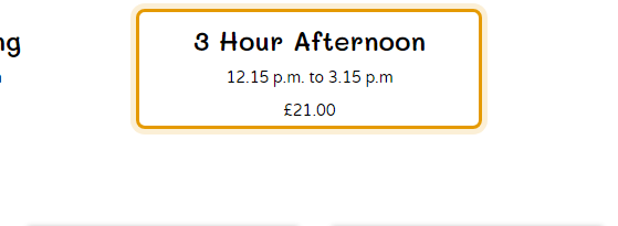 The fees as published on totspreschool.co.uk/services-prices