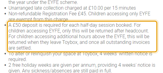 The fees as published on toyboxnursery.co.uk/fees