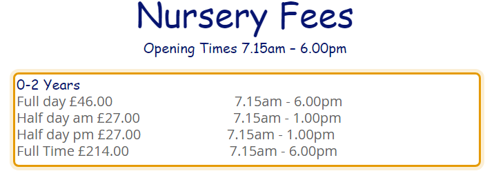 The fees as published on trinitycornernursery.co.uk/fees