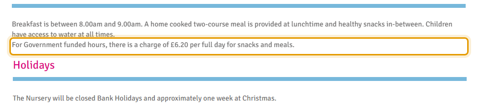 The fees as published on warrington-nursery.com/opening-times-prices