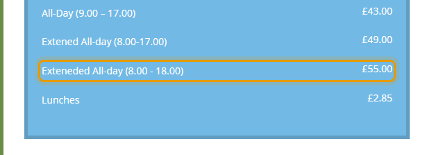 The fees as published on wemplaymates.co.uk/about