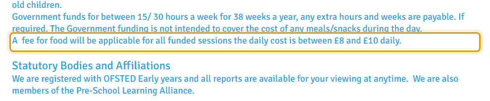 The fees as published on wishingwell-nursery.co.uk/joining-the-nursery