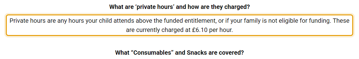 The fees as published on helmdonacorns.org.uk/sessions-and-fees