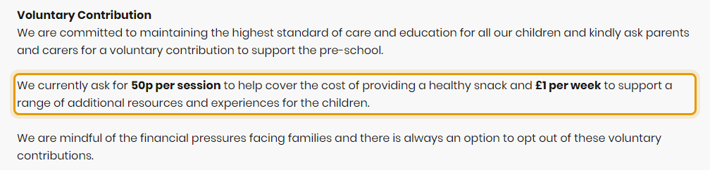 The fees as published on youandmepreschool.co.uk/parent-information/fees-and…