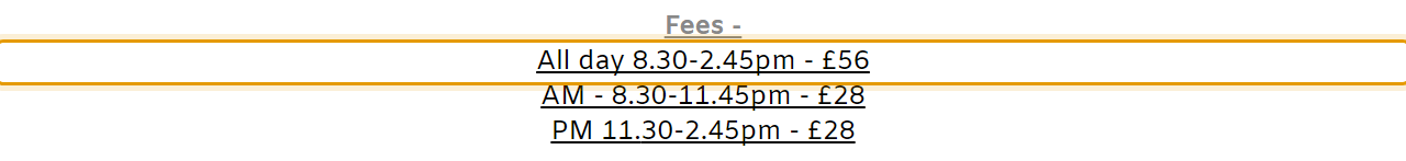 The fees as published on youngexplorersweybridge.co.uk
