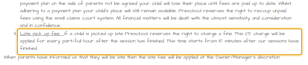 The fees as published on sutton-on-sea-sandcastlespreschool.com/opening-hour…