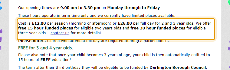 The fees as published on lowsonstreet.co.uk/opening_hours_and_cost.html