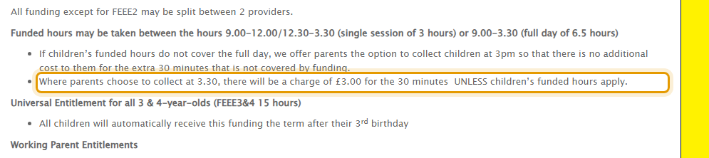 The fees as published on zebedee-preschool.co.uk/payment-for-sessions
